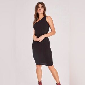 Project Social T Samira One Shoulder Rib Dress Medium